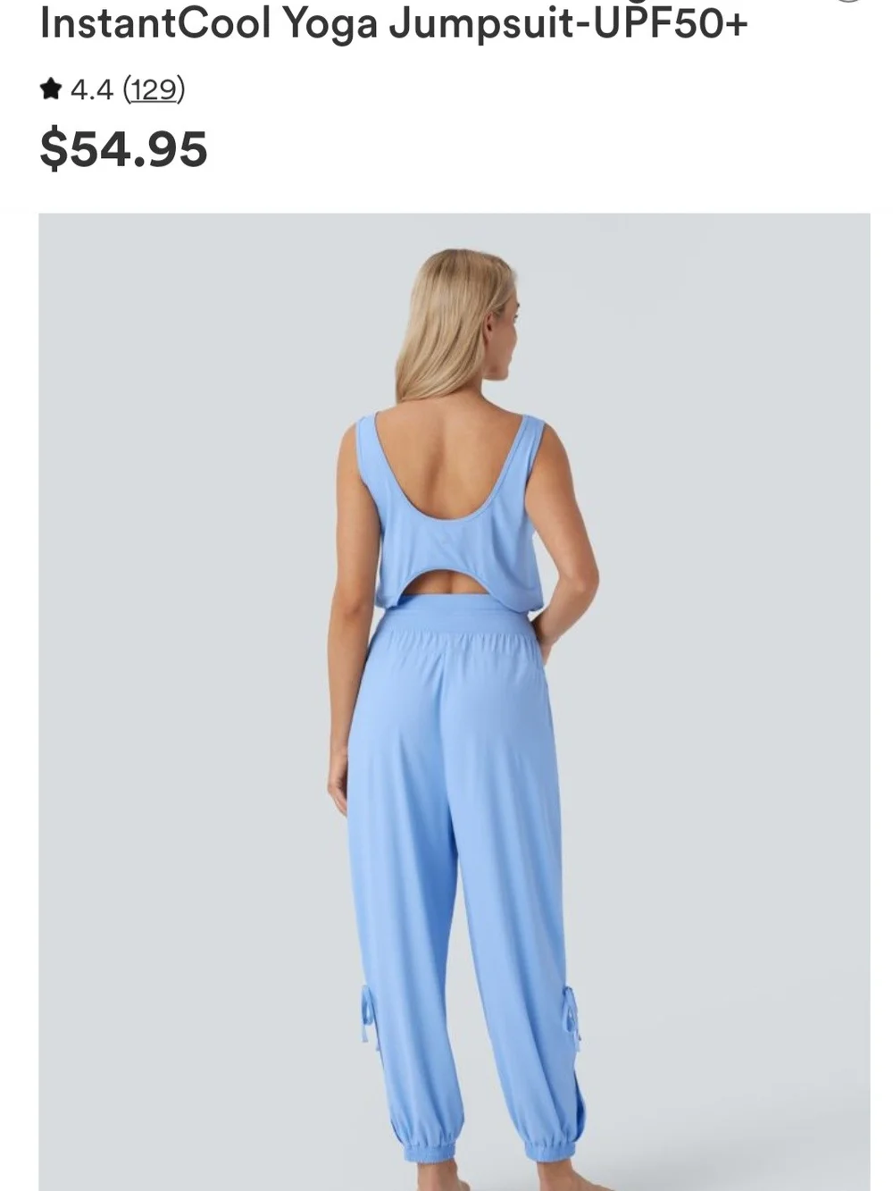 HALARA Sky Blue Instant Cool Yoga Jumpsuit